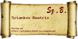 Sztankov Beatrix névjegykártya